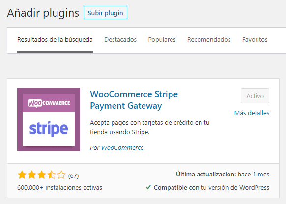 instalacion plugin stripe